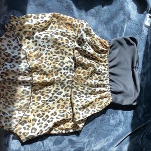 Strapless Cheetah Print Dress